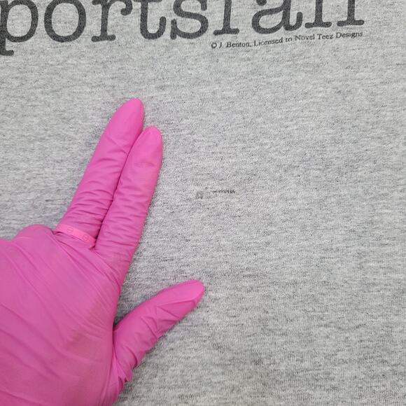 Vintage Funny Firefighter Couch-Potato Shirt Large 22x28 Gray - Picture 4 of 14